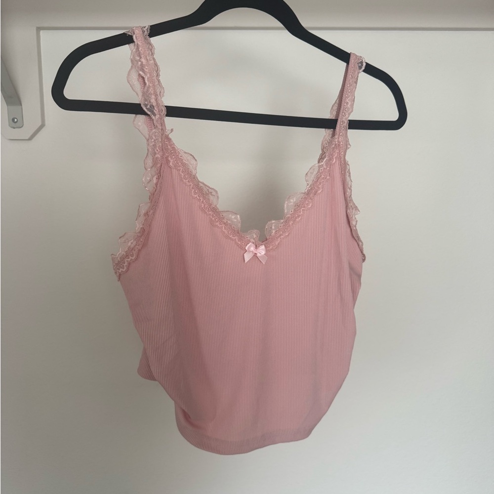 Cider Pink Lace Cami XL Y2K Soft Girl NWT